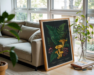 Moody Botanical Fern Poster – Vintage Scientific Wall Art Print — frame-426