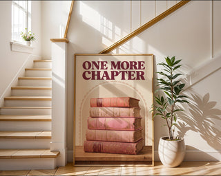 One More Chapter Poster – Retro Library Wall Art Print — frame-267