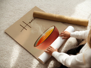 Home. Steaming Soup Bowl Poster – Minimalist Comfort Kitchen Wall Art - Just Great Posters