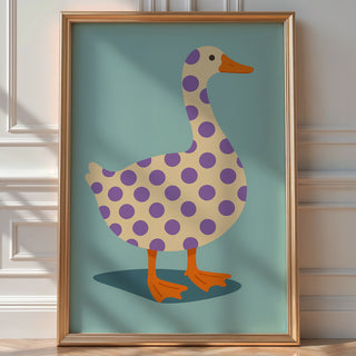 Duck Wall Art – Quirky Animal Print, Fun Minimalist Farmhouse Poster, Bold Whimsical Bird Illustration, Bold Art - Just Great Posters