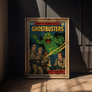 Ghostbusters Retro Comic Poster – Vintage - Style Fan Art for Cult Movie Lovers - Just Great Posters