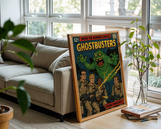 Ghostbusters Retro Comic Poster – Vintage - Style Fan Art for Cult Movie Lovers - Just Great Posters