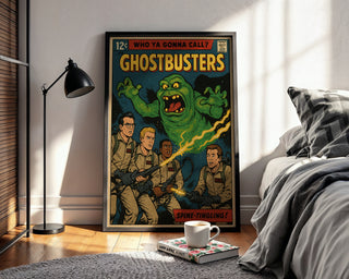 Ghostbusters Retro Comic Poster – Vintage - Style Fan Art for Cult Movie Lovers - Just Great Posters