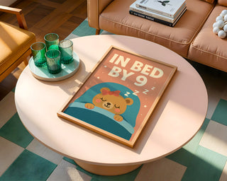 In Bed By 9 Cute Teddy Bear Poster - Just Great Posters