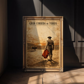 Gran Corrida de Toros Poster – Vintage Spanish Bullfighter Wall Art Print - Just Great Posters