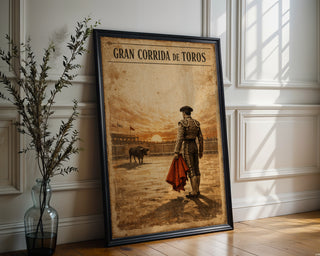 Gran Corrida de Toros Poster – Vintage Spanish Bullfighter Wall Art Print - Just Great Posters