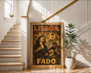 Lisboa Fado Poster – Vintage Portuguese Music Wall Art Print - Just Great Posters