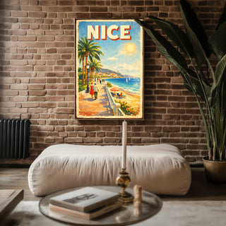 Nice Riviera Poster – Vintage French Seaside Wall Art Print - Just Great Posters