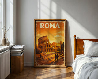 Roma Colosseum Poster – Vintage Italy Travel Wall Art Print - Just Great Posters