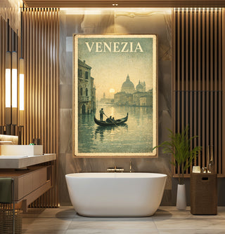 Venezia Poster – Vintage Venice Gondola Wall Art Print - Just Great Posters