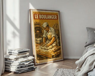 Le Boulanger Poster – Vintage French Bakery Wall Art Print - Just Great Posters
