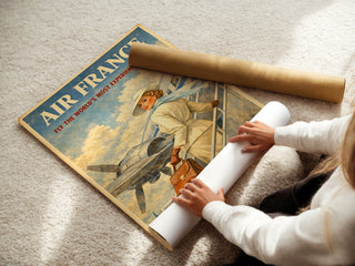 Air France Vintage Travel Poster – Retro Airline Wall Art Print - Just Great Posters
