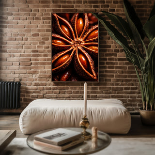 Star Anise Macro Poster – Botanical Close - Up Spice Wall Art Print - Just Great Posters