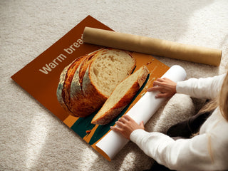 Warm Bread Warm Heart Poster – Cozy Kitchen Print - Just Great Posters