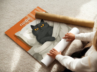 “Nope. Not Today.” Cat Refusal Poster - Just Great Posters