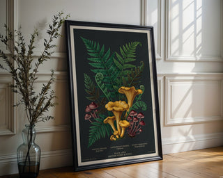 Moody Botanical Fern Poster – Vintage Scientific Wall Art Print — frame-286