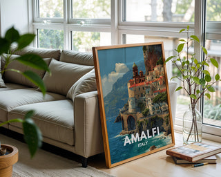 Amalfi Italy Poster – Cliffside Coast Print - Just Great Posters