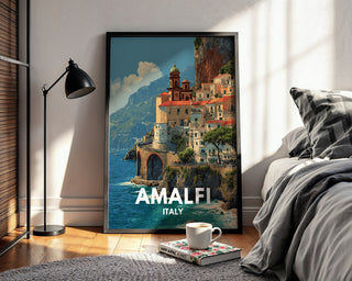 Amalfi Italy Poster – Cliffside Coast Print - Just Great Posters