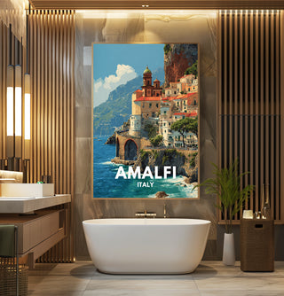 Amalfi Italy Poster – Cliffside Coast Print - Just Great Posters