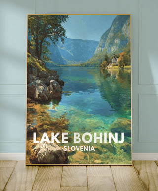 Lake Bohinj Poster – Slovenia Mountain Art - Just Great Posters