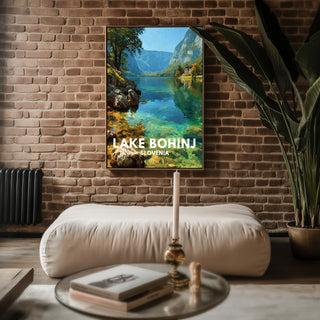 Lake Bohinj Poster – Slovenia Mountain Art - Just Great Posters