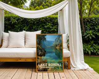 Lake Bohinj Poster – Slovenia Mountain Art - Just Great Posters