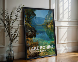 Lake Bohinj Poster – Slovenia Mountain Art - Just Great Posters