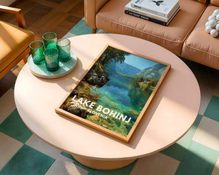 Lake Bohinj Poster – Slovenia Mountain Art - Just Great Posters