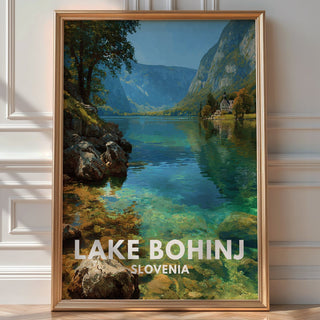 Lake Bohinj Poster – Slovenia Mountain Art - Just Great Posters