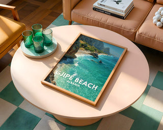 Gjipe Beach Albania Coastal Poster - Just Great Posters