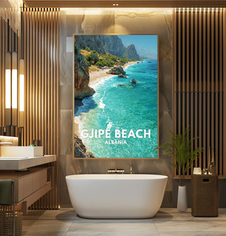 Gjipe Beach Albania Coastal Poster - Just Great Posters