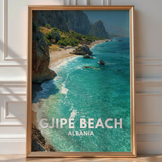 Gjipe Beach Albania Coastal Poster - Just Great Posters