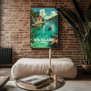 Vis Island Croatia Travel Poster Print - Just Great Posters