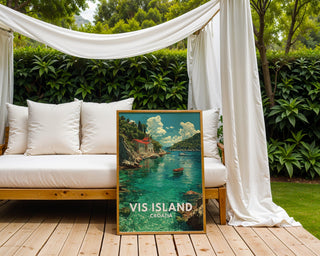 Vis Island Croatia Travel Poster Print - Just Great Posters