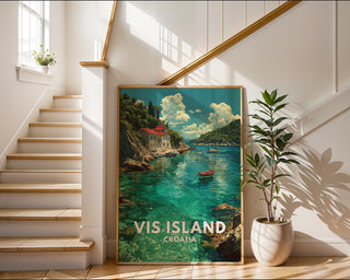 Vis Island Croatia Travel Poster Print - Just Great Posters