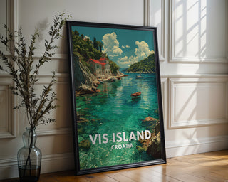 Vis Island Croatia Travel Poster Print - Just Great Posters