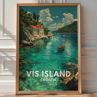 Vis Island Croatia Travel Poster Print - Just Great Posters