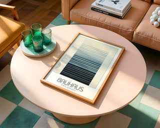 Sail Waves Bauhaus Poster – Minimalist Striped Ocean - Inspired Art - Just Great Posters