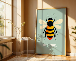 Bee Kind Bumblebee Poster – Positive Wall Art - Just Great Posters