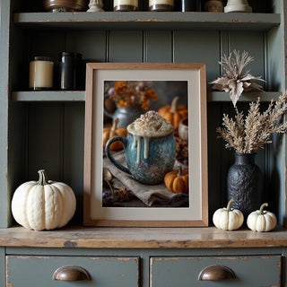 Harvest Cocoa Mug Poster – Whipped Cream & Spice - Just Great Posters