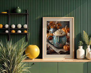 Harvest Cocoa Mug Poster – Whipped Cream & Spice - Just Great Posters