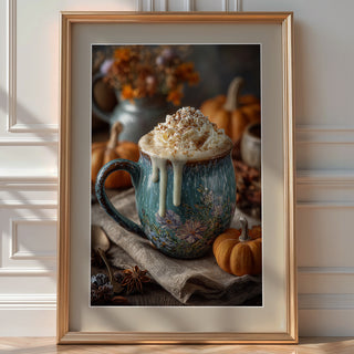Harvest Cocoa Mug Poster – Whipped Cream & Spice - Just Great Posters