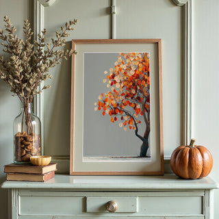 Autumn Glow Tree Poster – Golden Fall Leaves Wall Art - Just Great Posters