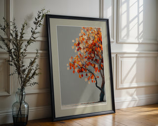 Autumn Glow Tree Poster – Golden Fall Leaves Wall Art - Just Great Posters