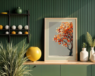 Autumn Glow Tree Poster – Golden Fall Leaves Wall Art - Just Great Posters