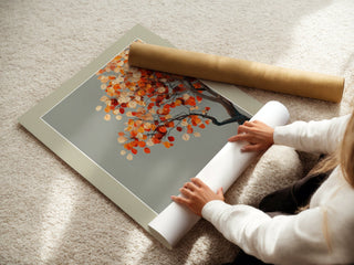 Autumn Glow Tree Poster – Golden Fall Leaves Wall Art - Just Great Posters