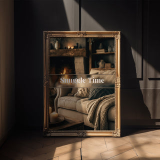 Snuggle Time Poster – Cozy Fireplace Wall Decor - Just Great Posters