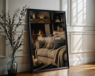 Snuggle Time Poster – Cozy Fireplace Wall Decor - Just Great Posters