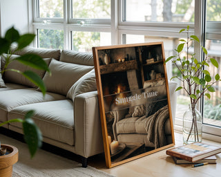 Snuggle Time Poster – Cozy Fireplace Wall Decor - Just Great Posters