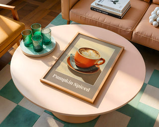 Pumpkin Spiced Poster – Autumn Latte Art Print - Just Great Posters